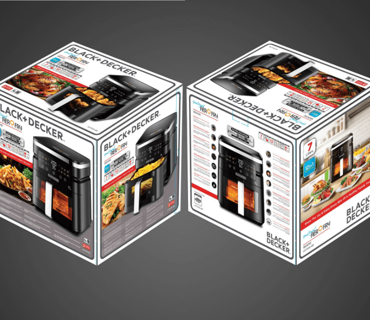 Black+Decker AF7010-B5 Digital Aerofry 7.0L with packaging – available for retail in Africa