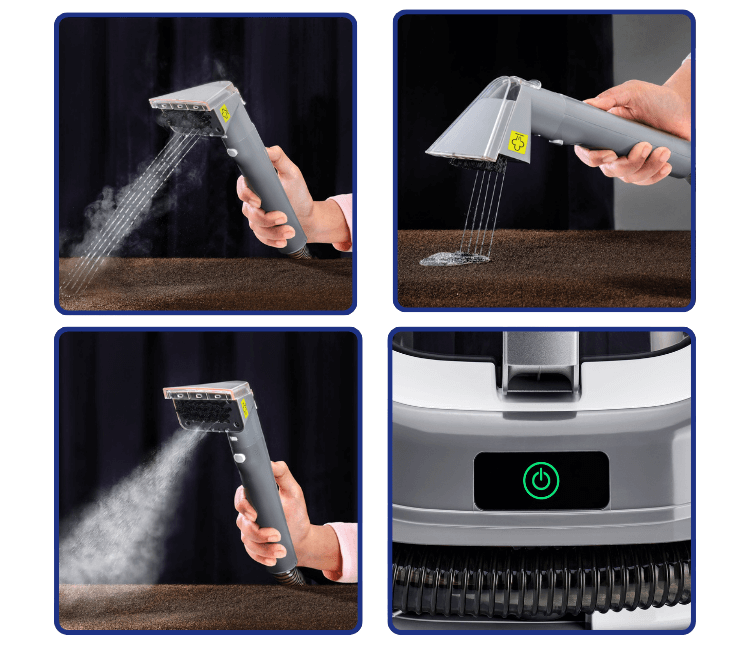 Black+Decker BHSC1350CHS-B5 spot cleaner with full accessory kit for versatile cleaning