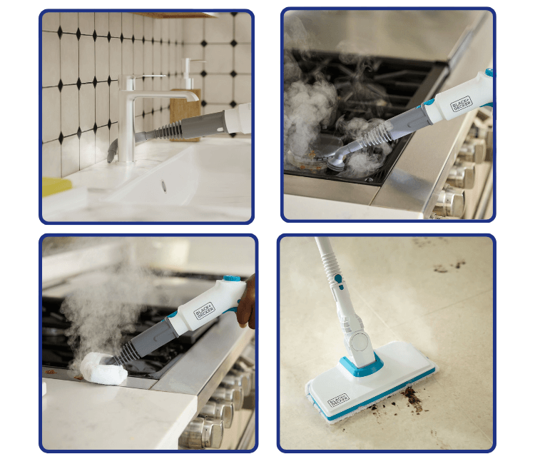 BLACK+DECKER BHSMP2008-GB Steam Mop Cleaning Tile Floors in Africa