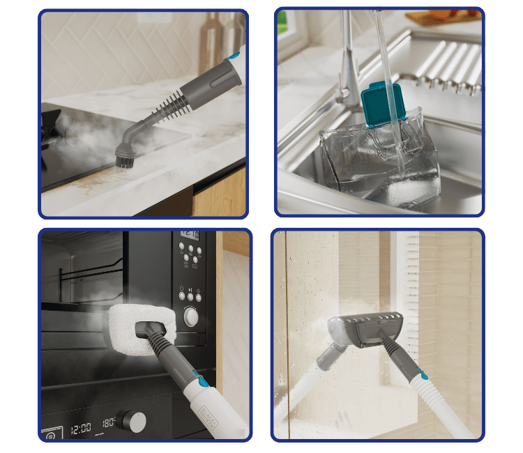 BLACK+DECKER BHSMP2008-GB Steam Mop with 8 Accessories – African Market Edition