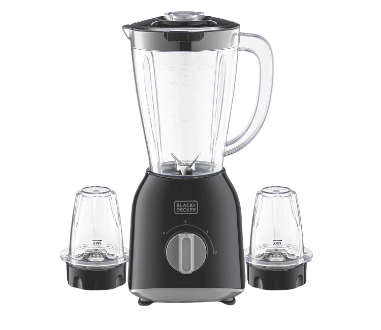 DVM Africa BX365 400W Blender with 2 Grinders, showcasing the complete 3-in-1 kitchen appliance set.