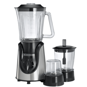 BLACK+DECKER 600W Glass Blender with Grinder & Mincer (BX600G-B5)