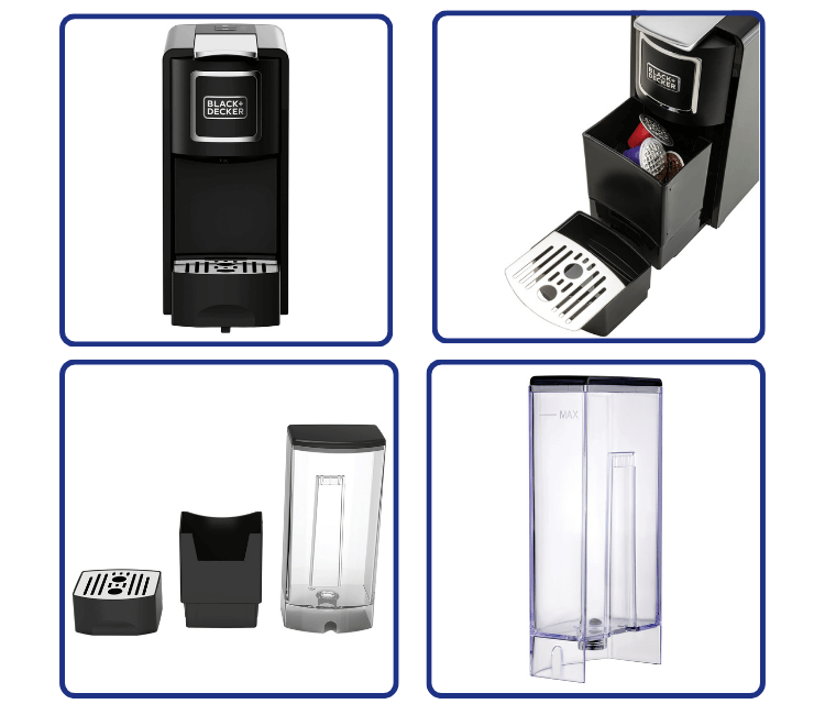 BLACK+DECKER CCM100-B5 Coffee Maker Side Profile – Compact and Stylish