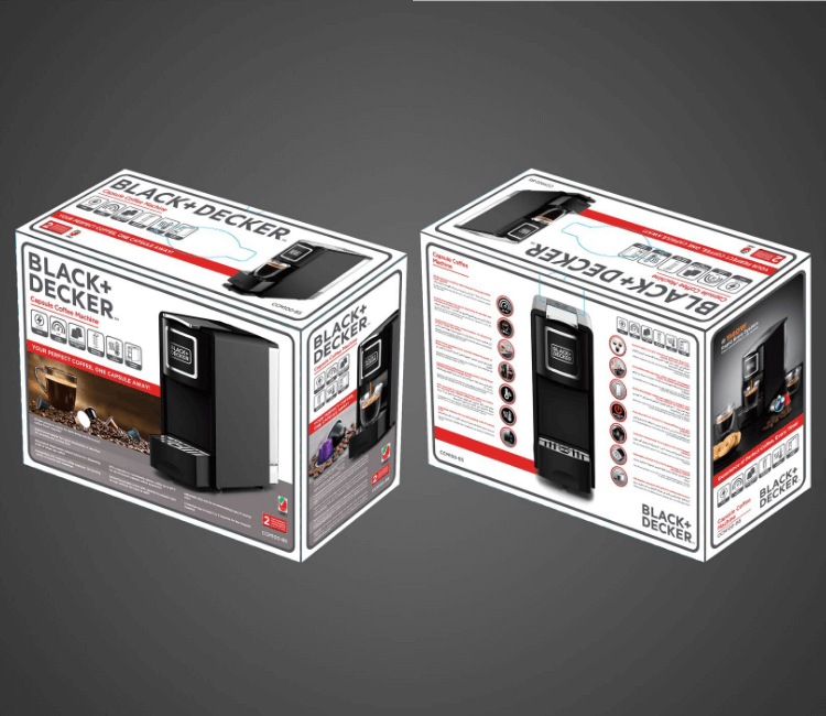 BLACK+DECKER Capsule Coffee Maker CCM100-B5 – Full Set with Accessories