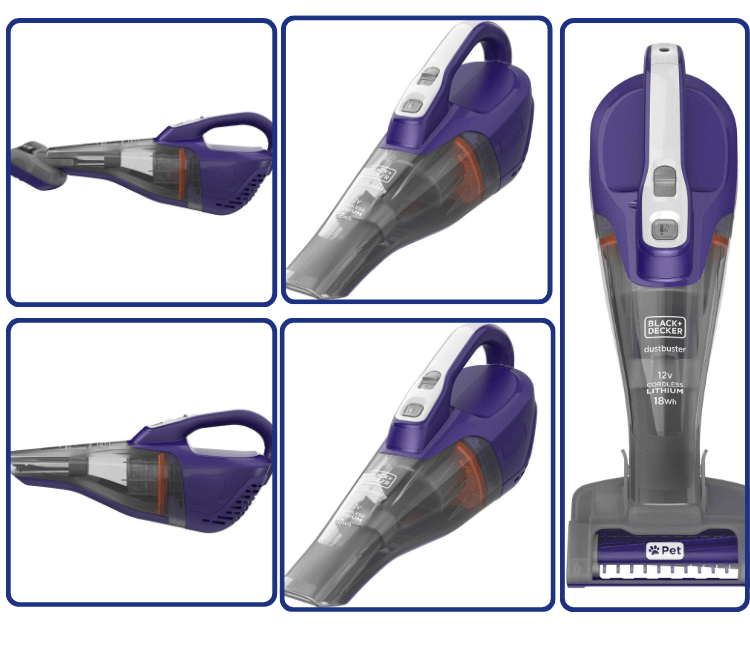 Clear, bagless dustbowl and washable filter system of the Black+Decker DVB315JP-GB for easy, hygienic maintenance.