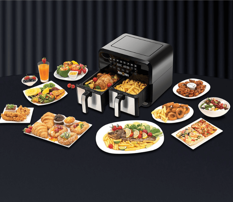 Intuitive digital control panel for precise cooking settings on the Black+Decker DZAF1700-B5.