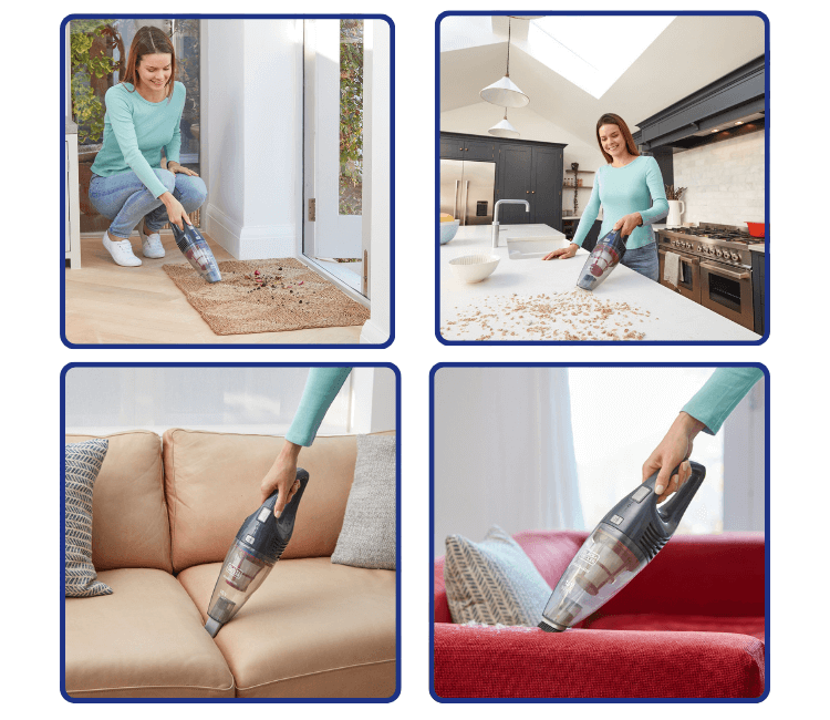 Close-up of the 18V 2.0Ah Lithium-Ion battery on the Black+Decker SVB520JW-B5, illustrating its long run time and convenient charging base.