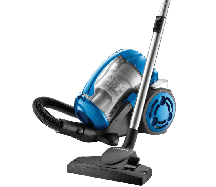 Black+Decker VM2825-B5 Multi-Stage Cyclonic Bagless Vacuum Cleaner, a powerful 2800W floor cleaner for effective dust removal.
