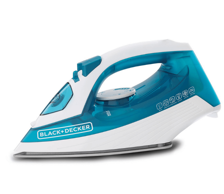 Black+Decker X1575-B5 Non-Stick Steam Iron, powerful and lightweight, designed for fast and easy wrinkle removal on all fabrics.